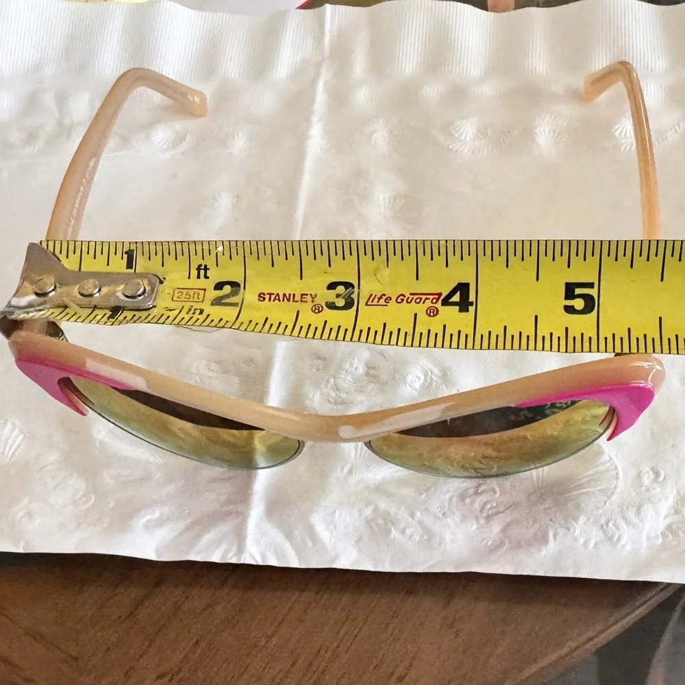 Andy Wolf Sweet Summer Breeze Cat Eye Sunglasses in Pink and Beige